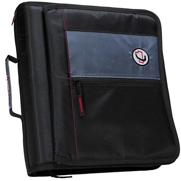 NWT Case-it 2-Inch Round Ring Zipper Binder with Velcro Messenger Front - Picture 2 of 3